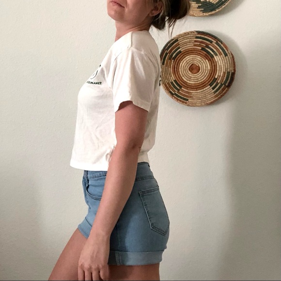 *SOLD*Roomy save the planet crop top size small - Picture 8 of 11